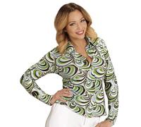 Widmann 09026 70er Jahre Bluse 70s Waves Blouse, L-XL