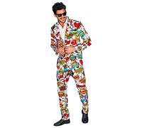 Widmann 09354 60s pop Art Style Outfit, Cartoon, Colourful, XL