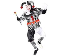 Widmann 09502 Harlequin Costume Men's Black/White M