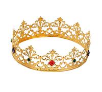 Widmann 09561 - Royal Crown with Gemstones, Jewellery, Headpiece, King, Carnival, Theme Party