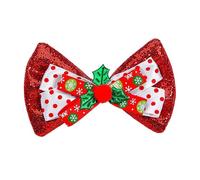 WIDMANN 09691 - Christmas Bow Tie with Glitter, Unisex Adult, Santa Claus, Carnival, Theme Parties, Red Color