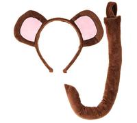 Widmann 09733 Monkey Set, Ears, Tail Women, Brown, One Size