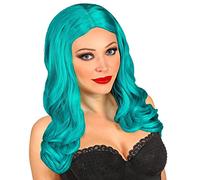WIDMANN 09811 - Roxy Wig Adult Woman, Theater, Party, Carnival, Theme Parties, Turquoise Color