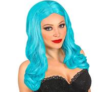 WIDMANN 09813 - Roxy Wig Adult Woman, Theater, Party, Carnival, Theme Parties, Light Blue Color