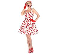 Widmann 10131242 Adult 50s Fashion Costume, red, White, L