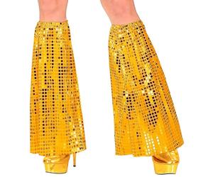 Widmann 10206320 48142 Sequin Cuffs, 70s Style, 1 Pair, Retro, Disco, Fancy Dress, Theme Party, Carnival, Gold, Standard Size