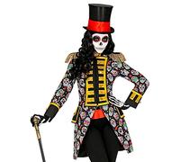 Widmann 10206539 50810 Dia de Los Muertos Parade Dress for Women, Guard Uniform, Day of Death, Jacket, Coat, Circus Director, Costume, Carnival, Theme Party, Multicoloured, XXL