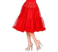 Widmann 10354 Tulle Skirt, Red, Length 65 cm, Tutu, Petticoat, Underskirt, Costume Accessories, Carnival, Theme Party
