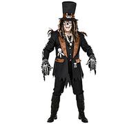 W WIDMANN MILANO Party Fashion - Voodoo Priest Costume for Men, Skeleton, Skulls, Halloween, Carnival, Theme Parties