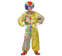 Widmann 11003249 Clown Costume Suit Adult Party Carnival Toy 453, Multi-Coloured, M