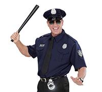 Widmann 11003825 Adult NYPD Police Officer Costume, Blue/Black, XL