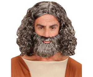 Widmann 11009356 Men’s Biblical Pirate or Renaissance Wig & Beard Set - Curly Costume Hairpiece for Adults - Ideal Fancy Dress Accessory for Christmas, Carnival, Nativity & Historical Characters