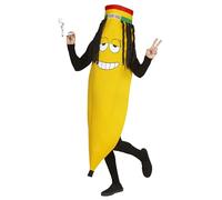 Widmann 11011378 WDM65738 Banana Rastafarian Complete Costumes Adult Party and Carnival 604, Multi-Coloured, Taglia unica