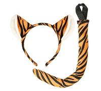 Widmann 09731 Tiger Set, Ears and Tail, Brown/Black, Standard Size