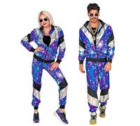 WIDMANN 11092 - Adult 80s Disco Shell Suit Fancy Dress Costume Retro Outfit, Multicoloured, M
