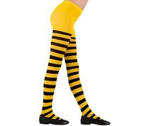 Widmann 1240 Strumpfhose 70 Den Striped Tights 70 Denier, Yellow/Black, 4-6 Jahre