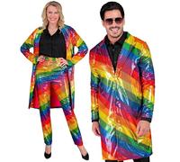 Widmann 12422 party fashion sequin coat, Striped Rainbow Colours, L-XL