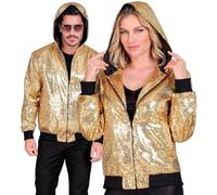 Widmann - Party Fashion Bomber Jacket with Hood, Sequin Jacket, Party Outfit, Disco
