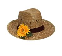 Widmann 14232 Farmer Hat with Sunflower Brown