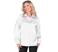 Widmann 22034 Bluse Satin Blouse, Solid, White, XL