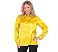 Widmann 22084 Bluse Satin Blouse, Solid, Yellow, XL