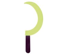 WIDMANN 24184 - Unisex Glow In The Dark Scythe, Costume Accessory, Halloween, Carnival, Horror, Psycho, 44 Cm
