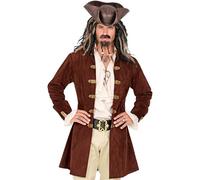 Widmann 30035 Costume, Suede Coat, Pirate Themed Party, Carnival, Fancy Dress, Multicoloured, M-L