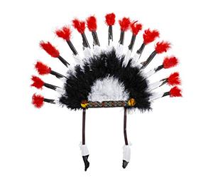 Widmann 33045 Indian Feather Headpiece Unisex - Adult, Multi-Colour