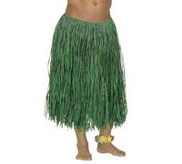 WIDMANN 3373V - Hawaiian Raffia Skirt, Unisex Adult, Summer Parties, African, Theme Parties, Length 78 Cm, One Size, Green Color