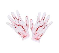 Widmann 34274 Bloody Gloves for Adults, Horror Clown, Killer, Psycho, Carnival, Theme Party, Halloween, Multicoloured, Standard Size