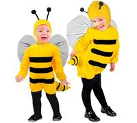Widmann 36008 Children's Bee Costume, Unisex Kids, Yellow/Black, 104 (EU)