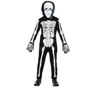 WIDMANN 38114 - Children's Skeleton Costume for Halloween Living Dead Fancy Dress, Black/White, 164 cm / 14-16 Years