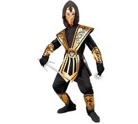 Widmann 40117 Children's Kobat Ninja Costume, Gold, 140 (EU)