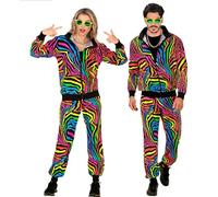 Widmann 44983 Kostüm Trainingsanzug Animal Costume Tracksuit, None, Rainbow Colours, L