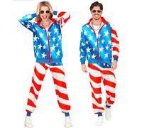 Widmann 45031 Halloween Costume Tracksuit, USA, Multicoloured, S