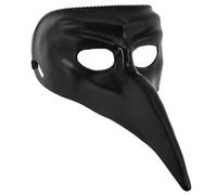 WIDMANN 46873 - Venetian Mask Adult Unisex, Plastic, Venetian Carnival, Theme Parties, One Size, Black Color