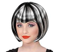 WIDMANN 46922 - Halloween Wig for Girls, Killer Doll, Dark, Gothic, Carnival, Theme Parties, One Size, White-Black Color