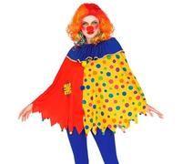 Widmann 48148 Clown Costume Poncho One Size for Adults Carnival Theme Party