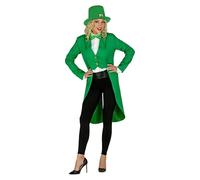 Widmann 48191 48191-St. Patricks Day Parade Frack, Green, Irish Holiday, Goblin, Circus Director, Costume, Carnival, Themed Party, Women, Multicoloured, S
