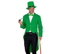 Widmann 48201 48201-St. Patricks Day Parade Frack, Green, Irish Holiday, Goblin, Circus Director, Costume, Carnival, Themed Party, Men, Multi-Colour, S