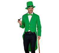 Widmann 48203 48203-St. Patricks Day Parade Frack, Green, Irish Holiday, Goblin, Circus Director, Costume, Carnival, Themed Party, Men, Multicoloured, L