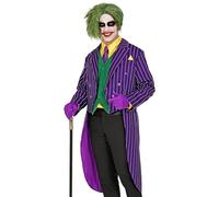 Widmann 48222 Clown Costume, Joker, Evil, Horror, Theme Party, Halloween, Multicoloured, M