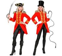 Widmann 48904 - Red Guard Uniform, for Women, Parade Frack, Jacket, Coat, Circus Director, Costume, Carnival, Theme Party, Multicoloured, XL