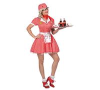 Widmann Fancy Dress Costume Womens Ladies 50S American Diner Waitress Adult Outfit M