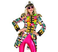 Widmann 51384 51384-Hawaii Parade Garde Uniform, Flowers, Palm Leaves, Circus Director, Costume, Carnival, Theme Party, Women, Multicoloured, XL