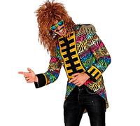 Widmann 51621-80s Style Parade Frack, for Men, Guard Uniform, Leo Look, Rainbow Stripes, Circus Director, Costume, Carnival, Theme Party