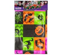 Widmann 51940 51940 Halloween Tablecloth, 132 x 178 cm, Wipe Clean and Reusable Decoration, Halloween, Children's Birthday, Themed Party, Multi-Colour, One Size
