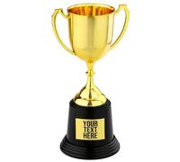 Widmann 51951 51951 Trophy with Self-Adhesive, Writeable Label, 22 cm, Decoration, Accessory, Football, Sports, Carnival, Themed Party, Multi-Colour, One Size