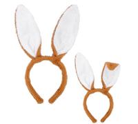 WIDMANN 51953 - Headband with Rabbit Ears, Brown, Animal, Rabbit, Theme Party, Carnival