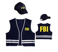 Widmann 58958 FBI Costume Vest and Hat Medium/Large